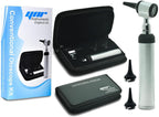 YNR Portable Otoscope with LED Light for Diagnostic Examination with 4X Magnification - Pocket Ear Scope with Rheostat Switch & Vegan Leather Case, Includes Sanitizable Specula & 3.0V LED Bulb