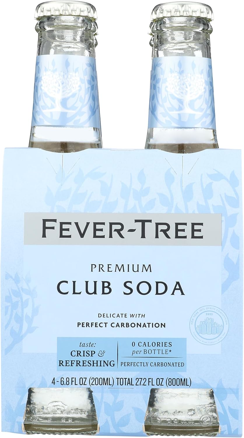 Fever-Tree, Soda Club Spring Water, 6.8 Fl Oz, 4 Count