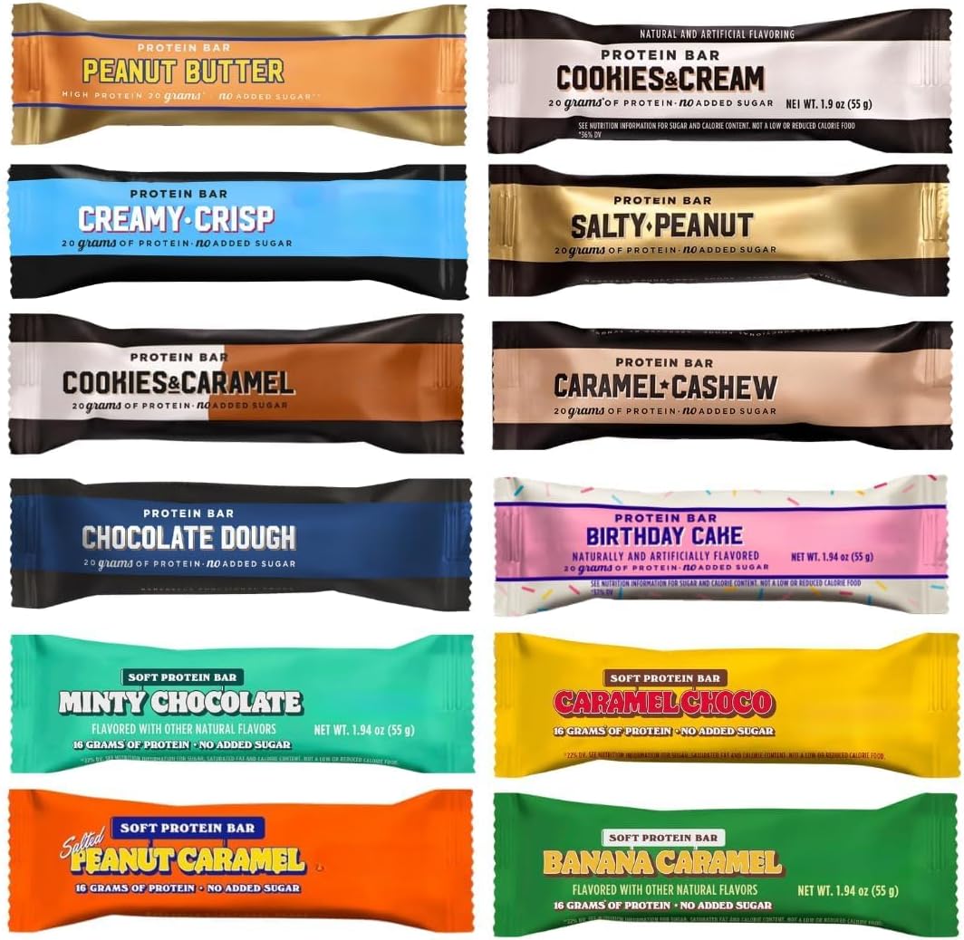 BarebeIIs Protein Bar Variety Pack Sampler, Protein Snacks with 20g of High Protein (10 Pack)