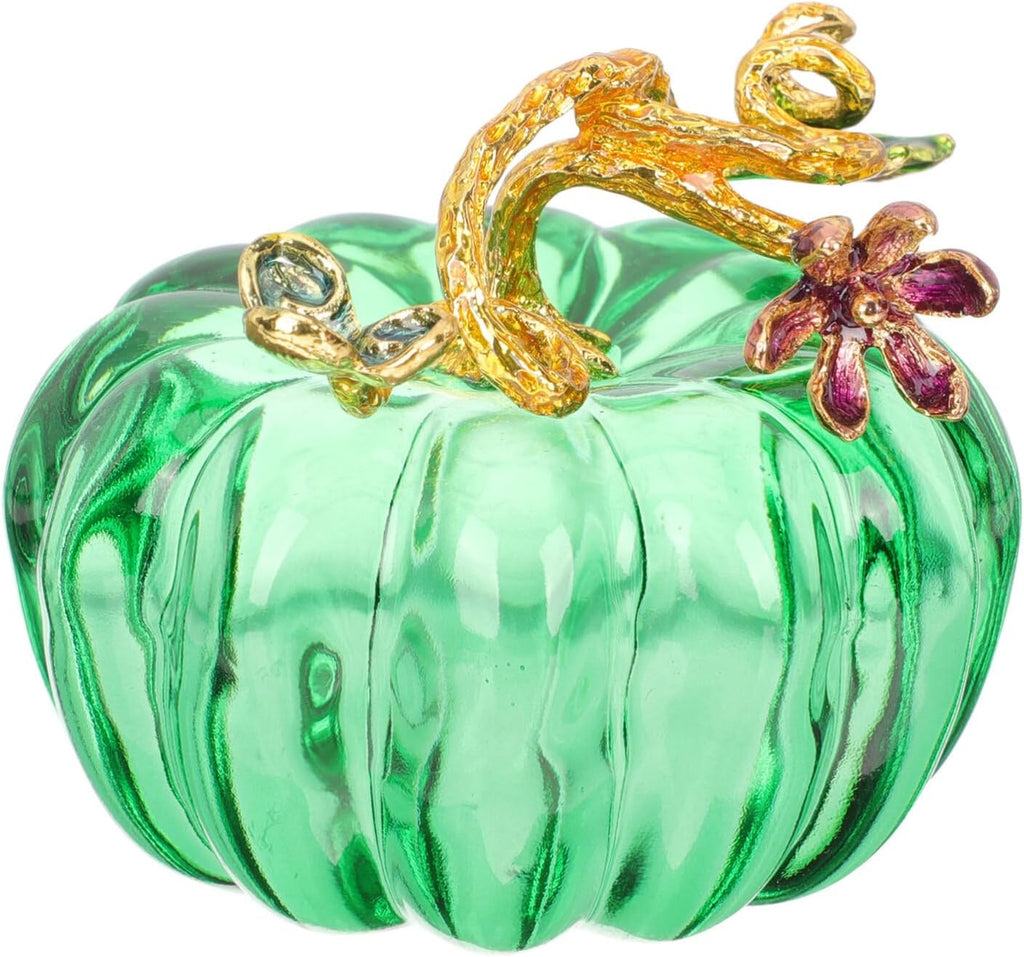 MAGICLULU Crystal Pumpkin Desktop Ornament 2.5 Inch Small Glass Pumpkin Figurine for Home D Cor Thanksgiving Halloween Party Decoration