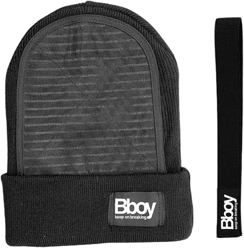 1set Classic Spin Cap with Bandage Non-Slip Knitted Spin Hat Professional Bboy Headspin Beanies with Sponge Padded for Hip Hop Breakdance