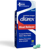 Diurex Ultra Re-Energizing Water Pills - Relieve Water Bloat - Feel Better & Less Heavy - 80 Count