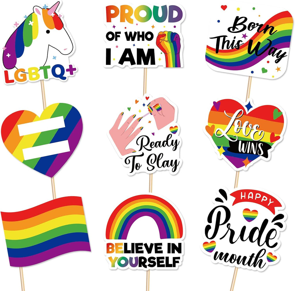 144PCS Rainbow Pride Month Cupcake Toppers Toothpicks – Love LGBT Gay Cocktail Appetizer Cake Decorations Party Supplies Picks