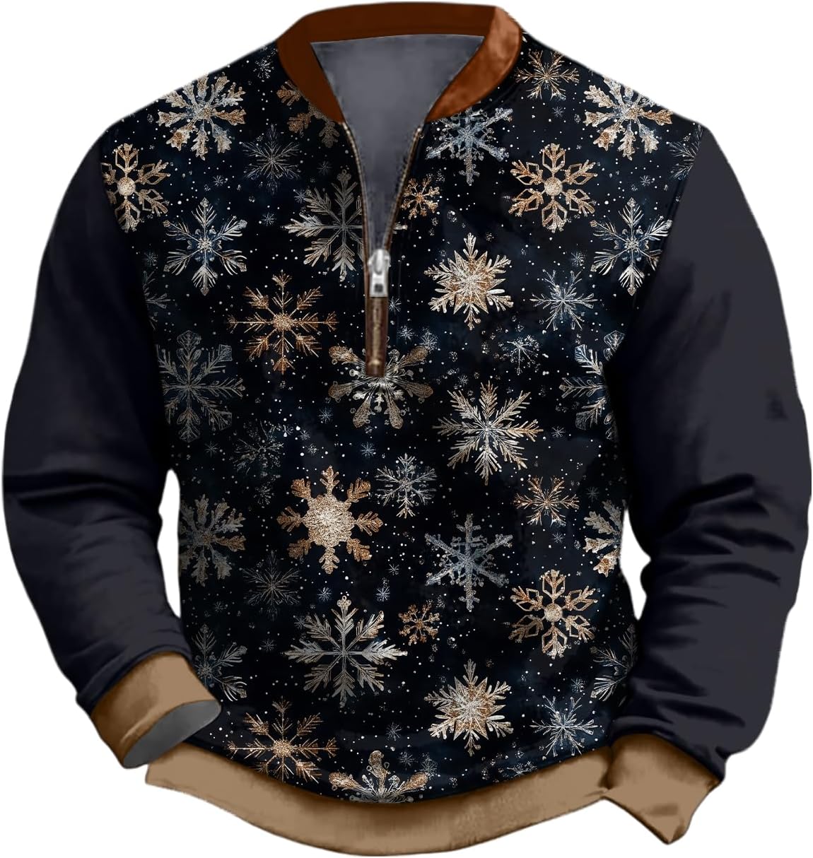 Men's Nightmare Before Christmas Sweatshirt Quater Zip Fleece Pullover Graphic Big and Tall Comfy Hoodies