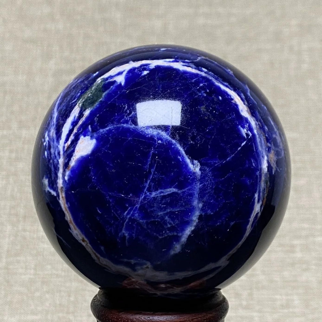 Blue Sodalite Crystal Ball - Sodalite Crystal Sphere Meditation Balls for Witchcraft and Decorative Balls, Meditation & Feng Shui Home Decor, Protection and Energy Cleansing(50-60mm)