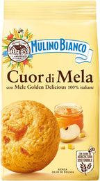 Mulino Bianco Cuor di Mela 8.82oz (250g) – Authentic Italian Biscuits with Apple Filling – Perfect Snack or Breakfast Treat – Made with Natural Ingredients and No Palm Oil