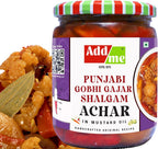 Add me Home Made Sweet Mixed Pickle of Gobhi Gajar Shalgam Achar 600 gm Punjabi Mixed Pickles of Carrot, Turnip & Cauliflower with Garlic and onion