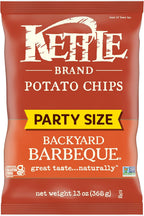 Kettle Brand Potato Chips, Backyard Barbeque Kettle Chips, Party Size, 13 Oz