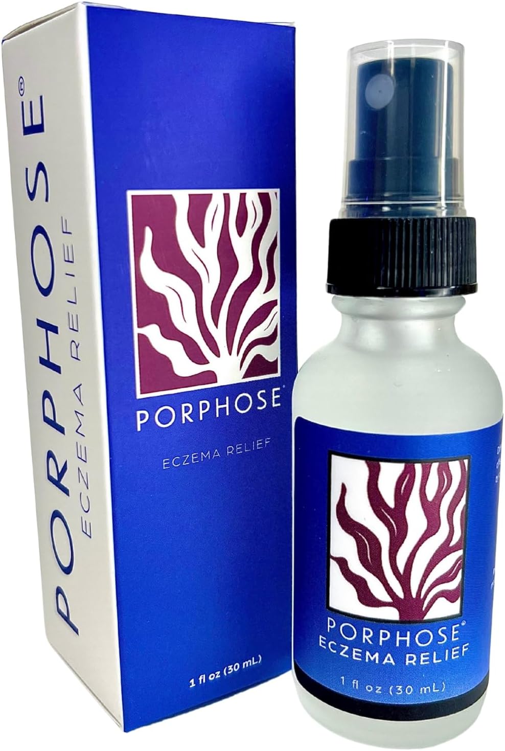 Porphose Eczema Relief Spray for Kids and Adults | OTC Skin Protectant with Red Algae + Colloidal Oatmeal | Steroid-Free, Fragrance-Free, Pediatrician-Tested | 1 fl oz
