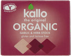 Kallo Organic Garlic and Herb Stock Cubes 66 g (Pack of 15)