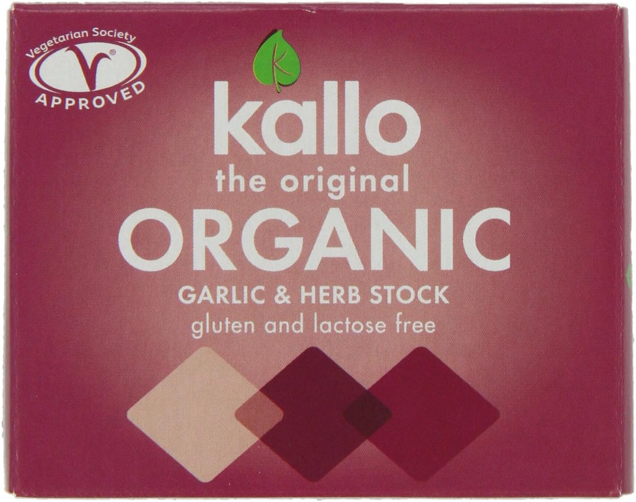 Kallo Organic Garlic and Herb Stock Cubes 66 g (Pack of 15)