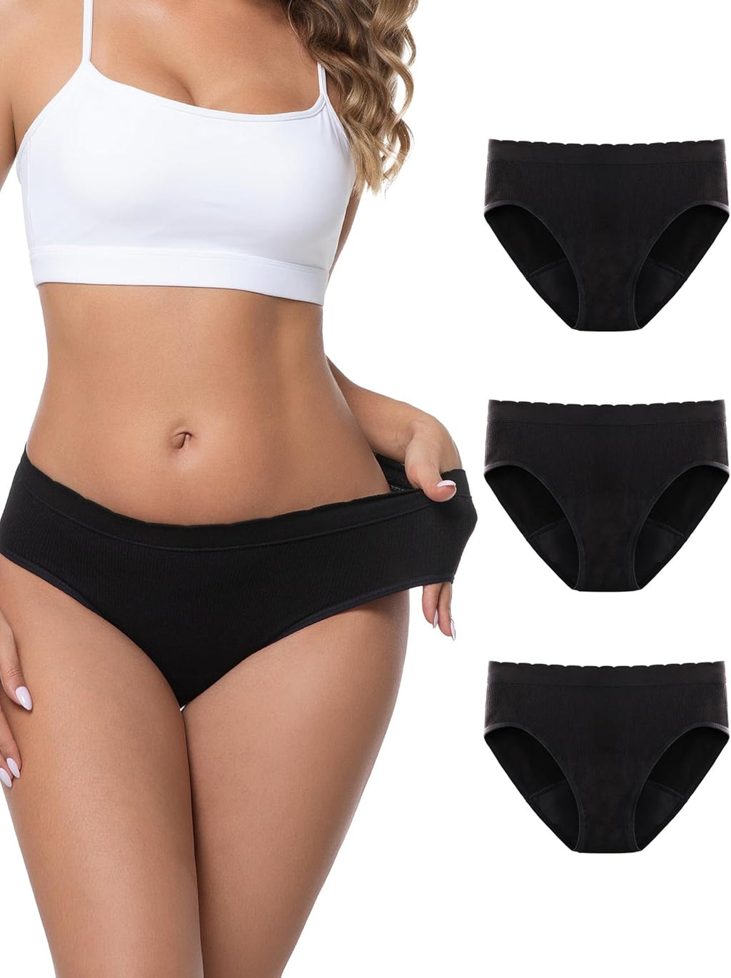 EcoPeriod Period Underwear for Women Heavy Flow Leakproof Menstrual Underwear Seamless Period Panties