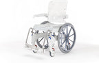Invacare OCEANERGOSP Aquatec Ocean Ergo Rolling Shower Wheelchair with Self-Propelled Wheel and Commode