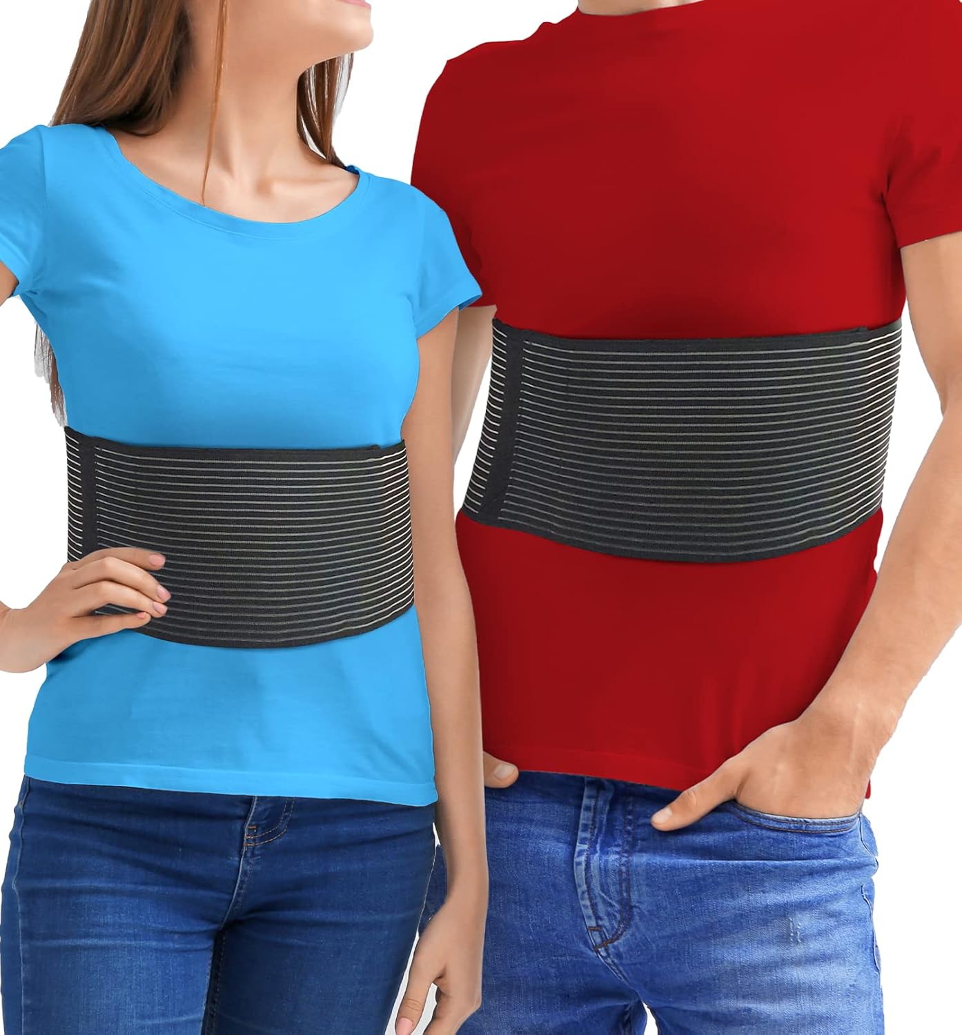 Rib Brace Rib Wrap | Chest Binder to Reduce Pain | Chest Compression Support Belt l Help Muscle Injuries, Bruised Ribs | Breathable Wrap Brace for Costochondritis Pain Relief Fits Women Men (S/M)