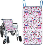 Waterproof Chair Pads for Incontinence, Reusable Washable Wheelchair Pads for Seat with Handles, Highly Absorbent Wheelchair Cover for Adults and Elderly Pink 35.4" x 19.68"