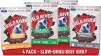 Wild River Beef Jerky Variety Pack, Old Fashioned 100% Beef Jerky, Gluten Free - 2 Green Chile, Black Pepper, Original - Perfect Hunting Trip Meat Snack with 15g of Protein, 3.5 Ounce (Pack of 4)