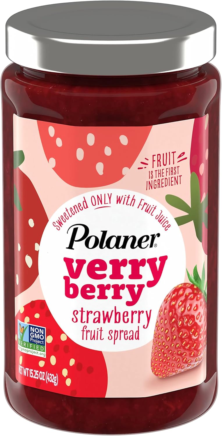 Polaner Verry Berry Fruit Spread, Strawberry, 15.25 Ounce