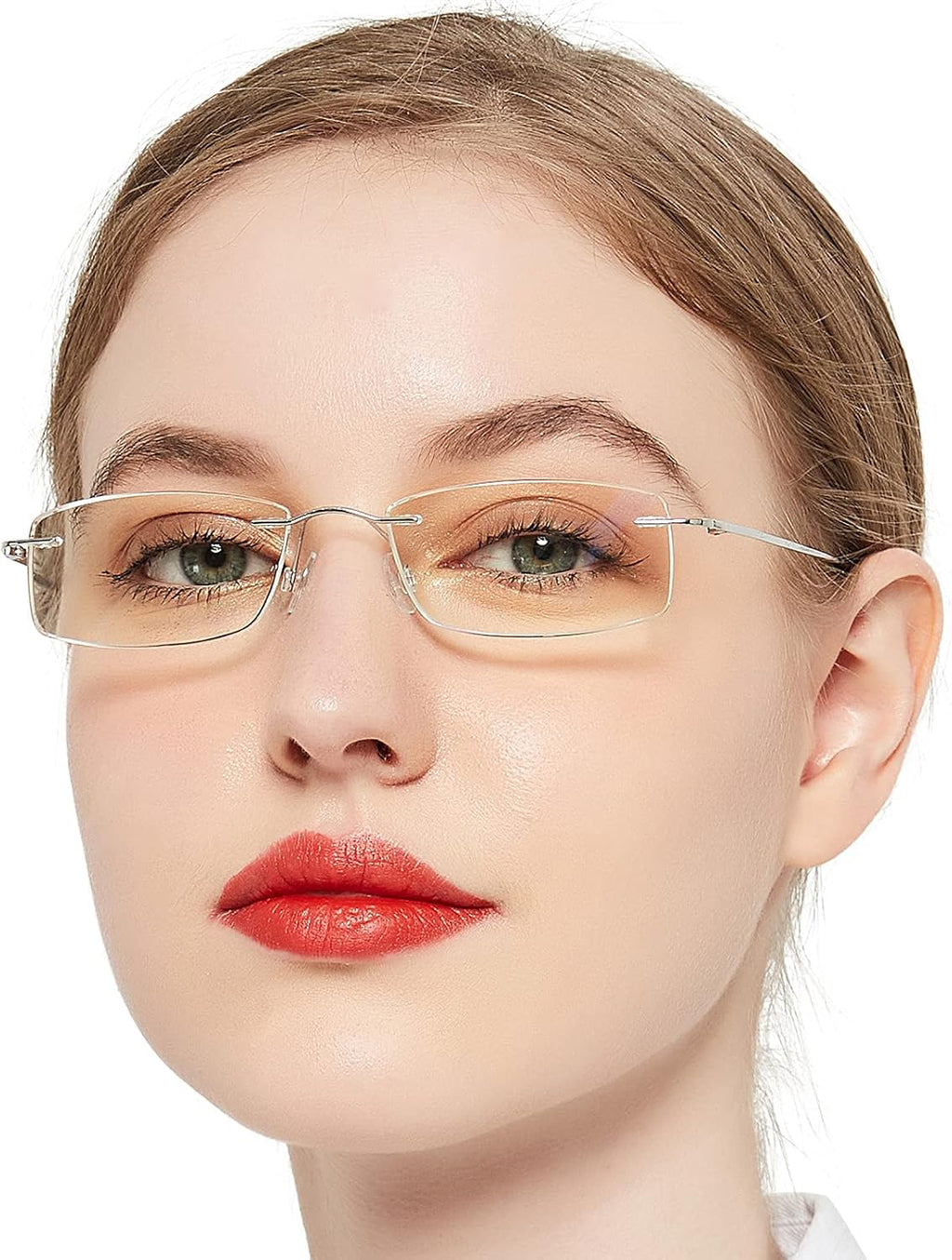 OCCI CHIARI Blue Light Reading Glasses for Women 1.0 Eye Readers Reader with Titanium Frameless Durable Spring Hinge 1.0 1.25 1.5 1.75 2.0 2.25 2.5 2.75 3.0 3.5 4.0 5.0 6.0