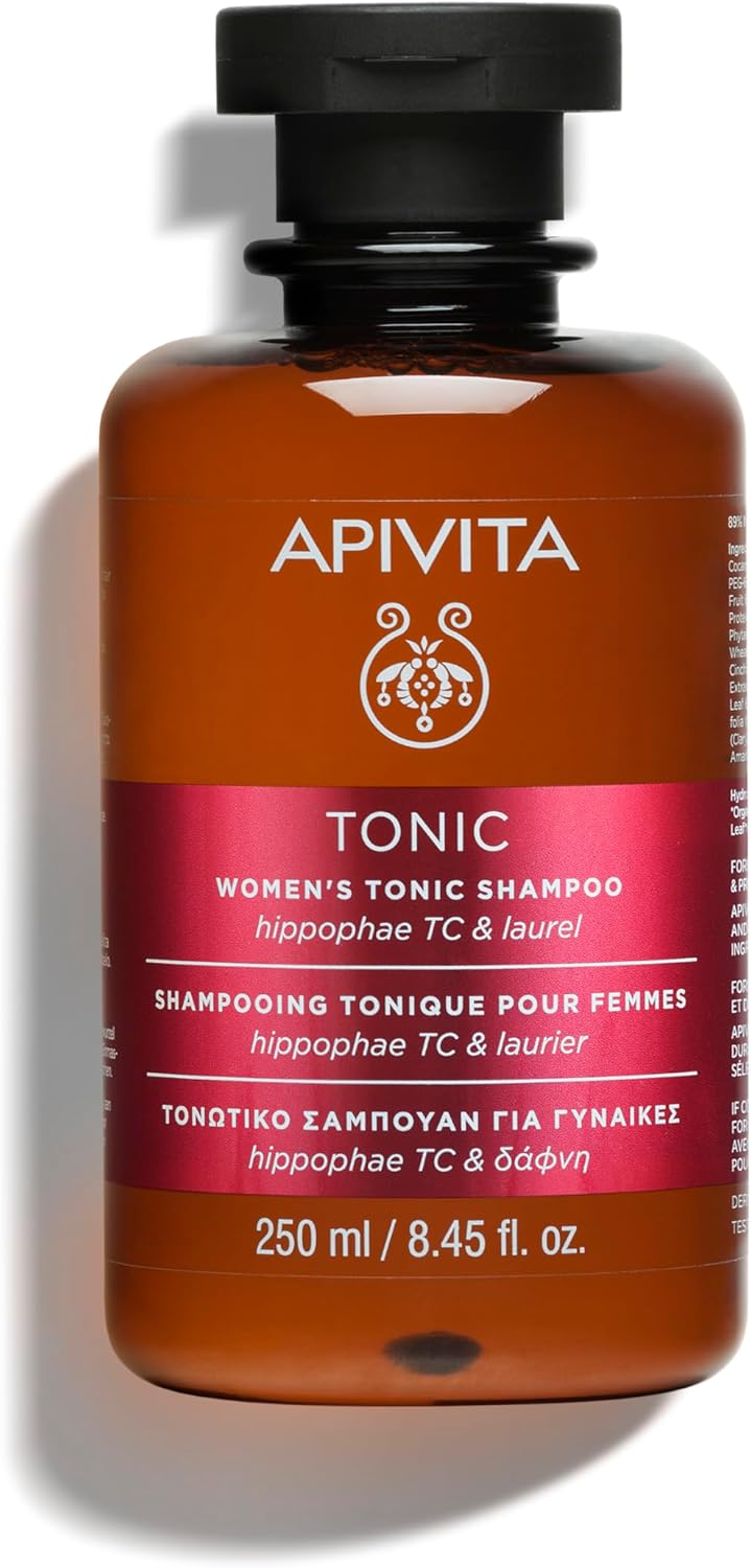 Apivita Tonic Women's Shampoo for Thinning Hair | Strengthens & Promotes Hair Growth with Hippophae Tonic Complex, Laurel & Propolis, Silicone-Free