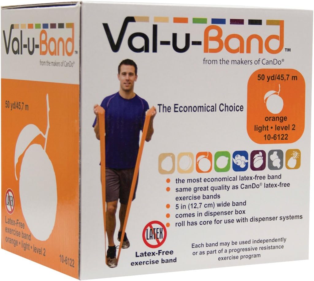 Val-U-Band 10-6122 Latex Free Exercise Band, Orange
