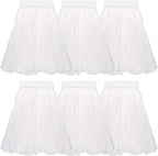 KLEEN HANDLER Disposable Industrial Mop Head Replacement, Non-Woven Cut End Floor Cleaning Wet Mop Head Refill (Pack of 6)