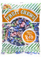 ALBERT'S Candy Assorted Fruit Chews Candy, Individually Wrapped (1-Pack, 240 Pieces/Bag)
