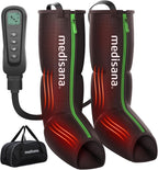 Medisana Leg Massager with Heat and Compression, Leg Massager for Circulation and Pain Relief, Foot and Calf Massager Machine for Edema, Relax Recover-Birthday Gifts for Dad Men Mom Women
