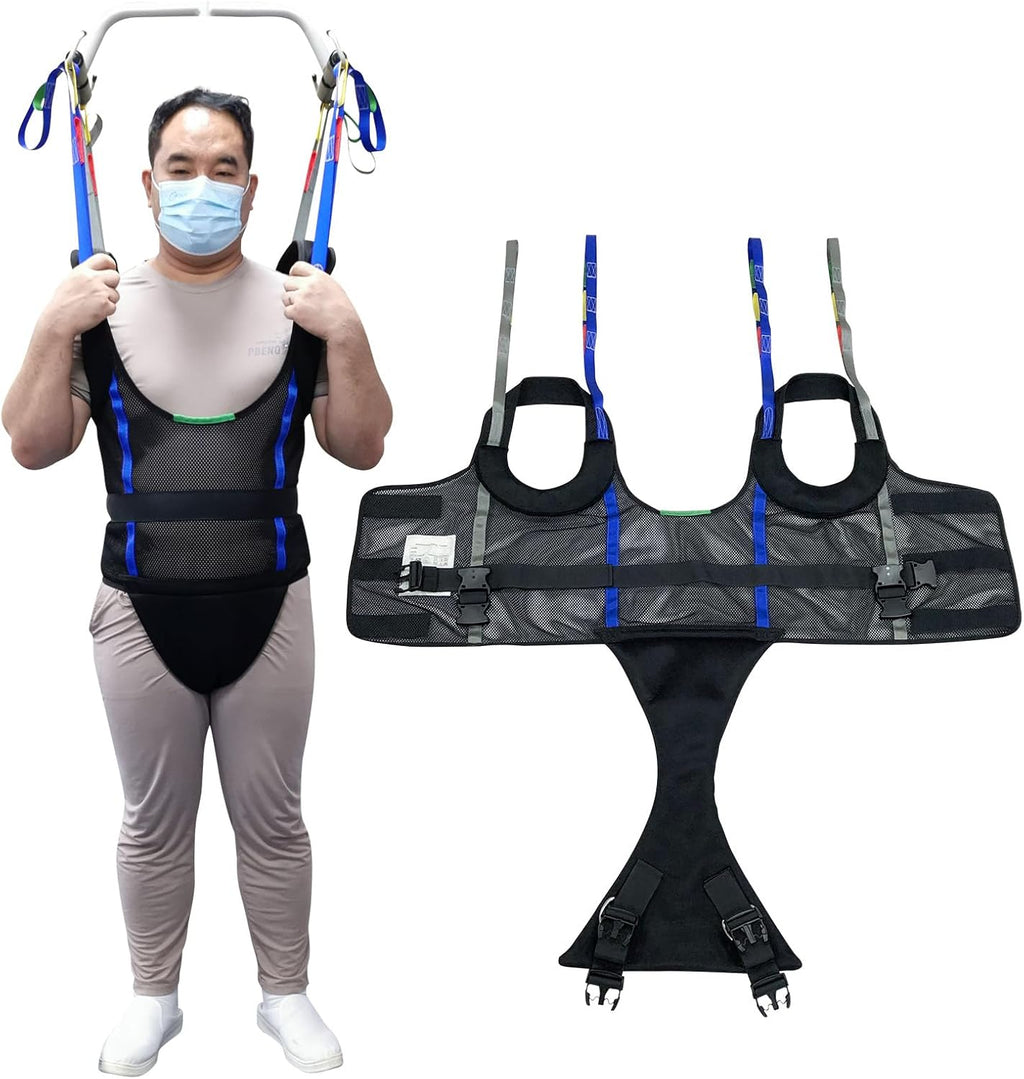 Patient Lift Sling Medical Transfer Sling for Patient Walking Training, Working Aids for Ambulation Support Training, 500lbs Safety Working Load (Large)