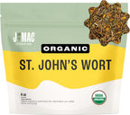 J Mac Botanicals, Organic St John's Wort herb (4 oz) loose leaf St. Johns Wort tea