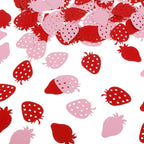 100 Pcs Strawberry Confetti Table Red Pink Paper Strawberry Themed Table Confetti, Berry Sweet Baby Shower Decorations for Wedding Birthday