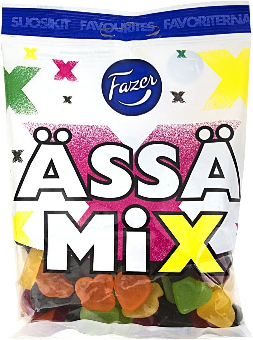 Fazer Ässä Mix of Licorice & Fruity Wine Gums Candy Sweets Bag 180g