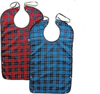Adult Bibs for Men Women Elderly Reusable Large Adult Bibs Reusable Waterproof Clothing Protector with Crumb Catcher