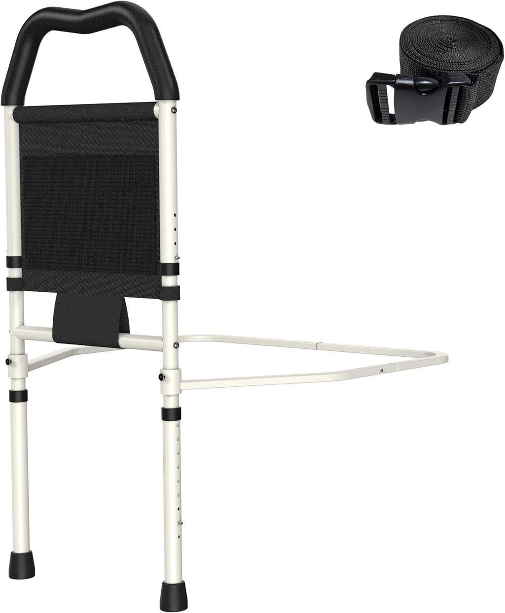 Bed Rails for Seniors & Bed Rail for Elderly, Adjustable Safety Support with Non-Slip Ergonomic Handle & Storage Pocket, Fall Prevention Assist Rail with Support Leg, ASTM Certified, 350 lbs Capacity