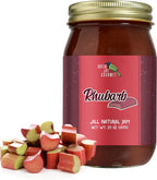 Green Jay Gourmet Rhubarb Jam - All-Natural Fruit Jam with Rhubarb & Lemon Juice - Vegan, Gluten-free Jam - Contains No Preservatives or Corn Syrup - Made in USA - 20 Ounces