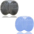 Shower Foot and Back Scrubber Mat,Wall Mounted Shower Foot Scrubber with Suction Cups,Exfoliating Silicone Massage Foot Cleaner for Shower(Grey&Blue)