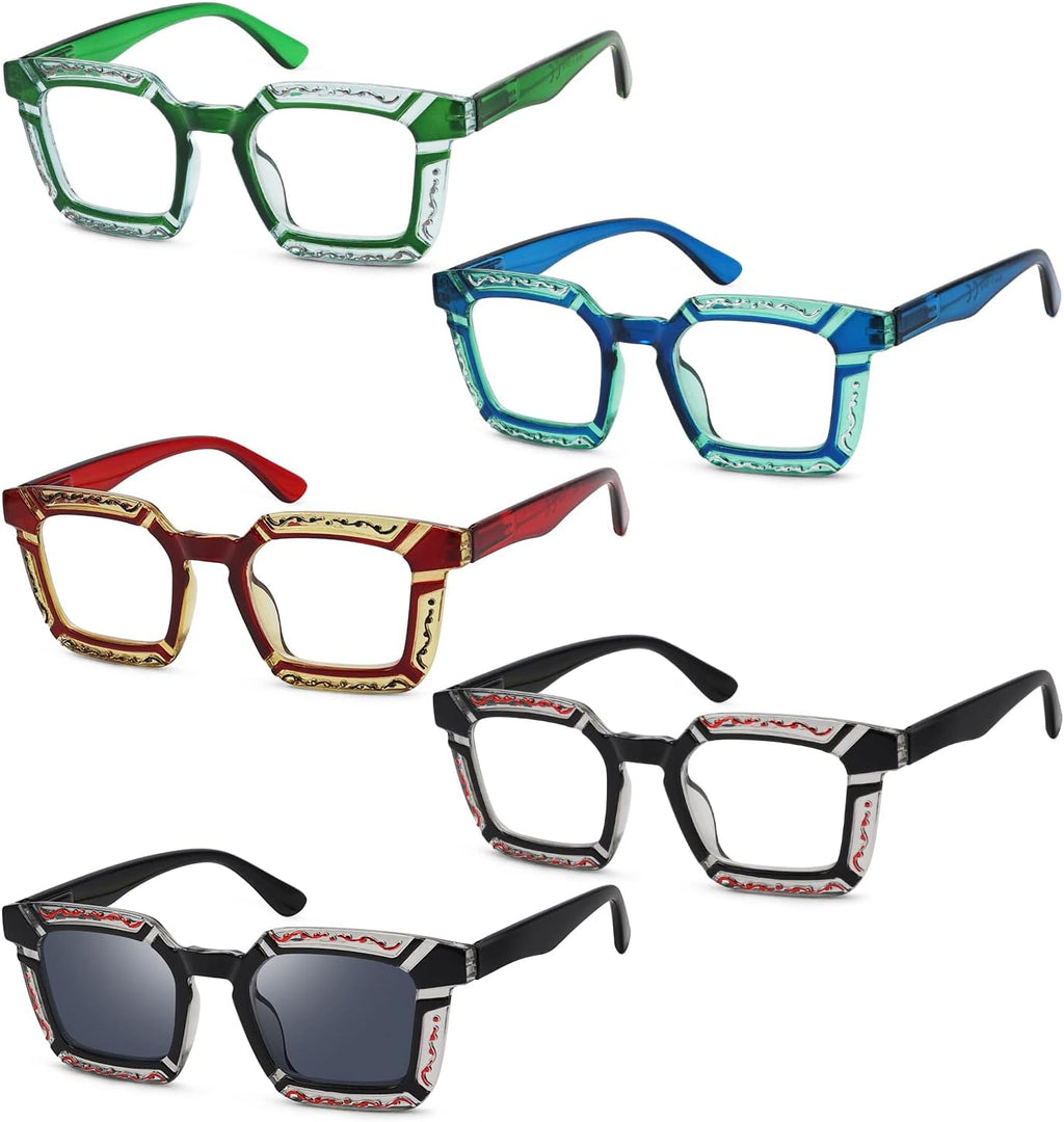 Eyekepper 5-pack Reading Glasses for Women Floral Pattern Design Readers