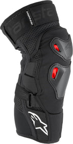 Alpinestars Bionic Pro Plasma Knee Protector, Lightweight & Breathable, CE Level 2 Certified, Advanced Off-Road Knee Protection for Dynamic Movement (Pair), LX/L, Black/Red/White