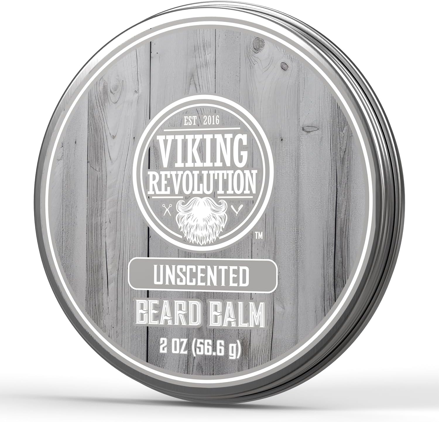 Viking Revolution Unscented Beard Balm for Men - Beard Butter with Argan Oil and Jojoba Oil Softener and Moisturizer Styling Balm - Gifts for Men with Beeswax and Shea Butter (1 Pack, 2oz)