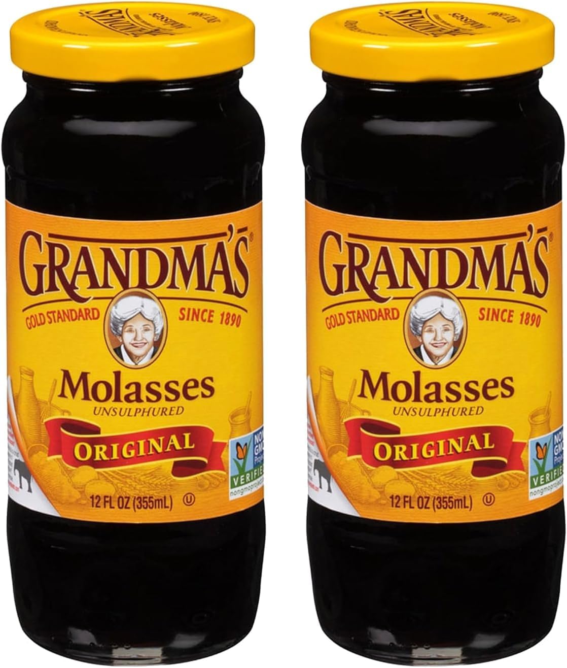 Grandma's Original Unsulphured Molasses, 12 Ounce pack of 2