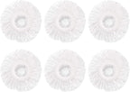 6 Pack Spin Mop Replacement Head for Hurrica, Mopnad, Cassabel and Other 360 Spin Mop Systems, Microfiber Spin Mop Refills (6pc-White)