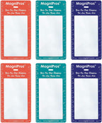 MAGDEPO 3X Bookmark Magnifying Card Pocket Size Plastic Fresnel Lens (6 Pack) for Reading Menus, The Bible, Labels, and Small Texts Easy to Carry by Badge Holder