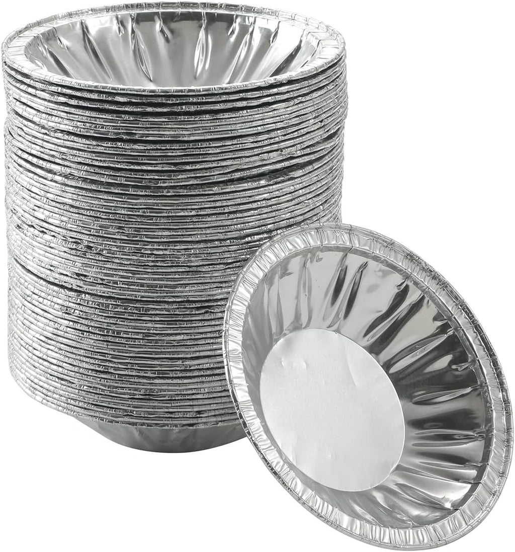 Waytiffer 50 Pack - Pie Pans 4 inch,Mini Pie Tins HEAVY-DUTY Disposable Aluminum Foil Tart/pie Pans for Baking Easily Stack & Store, Freeze & Reheat