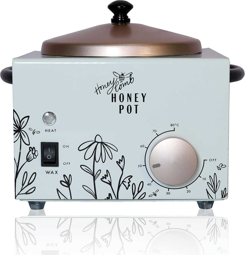 Honeycomb Wax Company Small Honey Pot - Wax Warmer for Hair Removal, 1.5 lbs, Salon Quality for Women, Professionals, and Salon Owners, Adjustable Temperature, Rose Gold