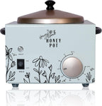 Honeycomb Wax Company Small Honey Pot - Wax Warmer for Hair Removal, 1.5 lbs, Salon Quality for Women, Professionals, and Salon Owners, Adjustable Temperature, Rose Gold