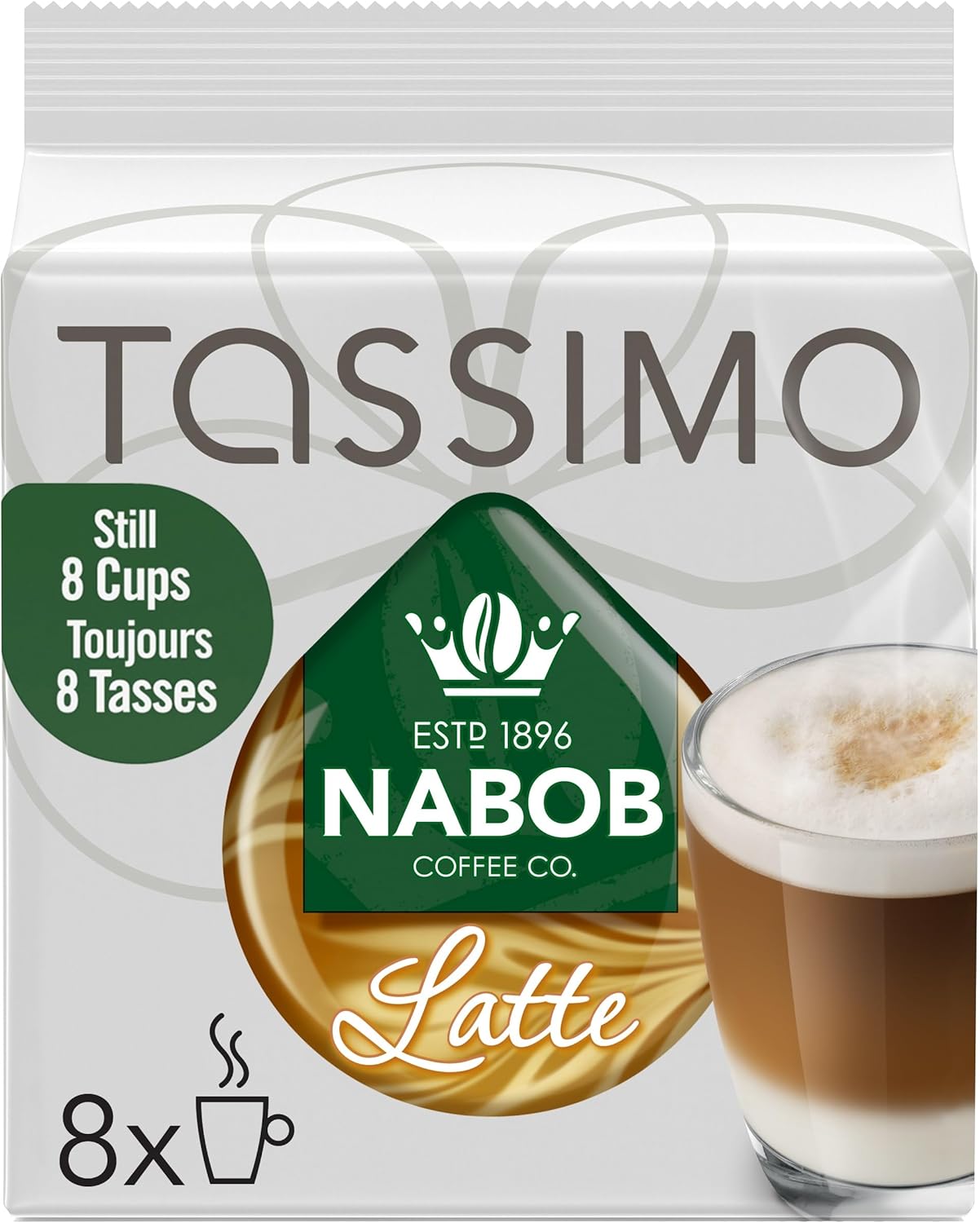 NABOB Latte Coffee, 0.5 lbs, 8 Count