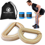 J Bryant Wooden Resistance Band Handles for Deadlifts and Strength Training – Ergonomic Grip for Loop Bands – Durable Handles for Home Gym Workouts