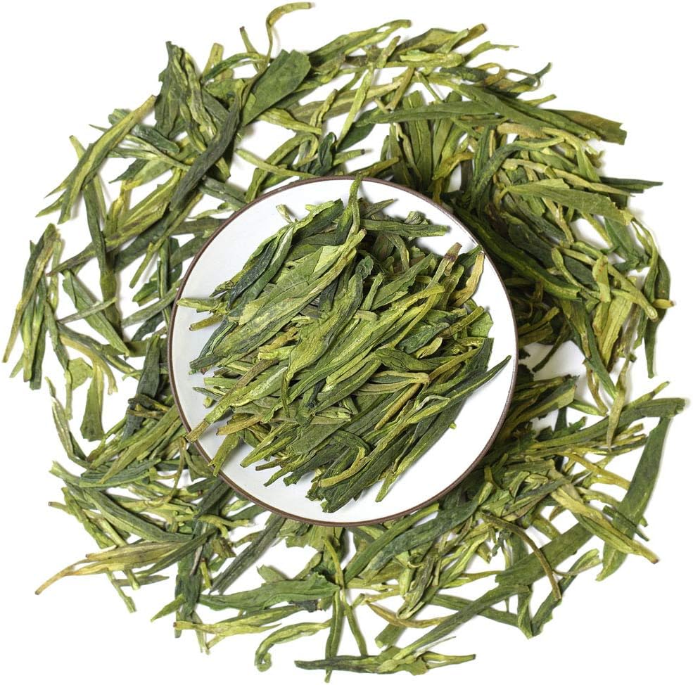 GOARTEA Bai Cha Long Jing Green Tea - 50g / 1.76oz Spring Anji Baicha Longjing - White Dragon Well Chinese Green Tea Loose Leaf