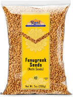 Rani Fenugreek (Methi) Seeds Whole 7oz (200g) Trigonella foenum graecum ~ All Natural | Vegan | Gluten Friendly | Non-GMO | Kosher | Indian Origin, used in cooking & Ayurvedic spice