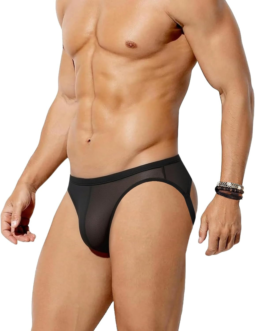 Avidlove Jock Straps for Men Sexy Thong Underwear Mesh Male Lingerie Breathable Athletic Supporter