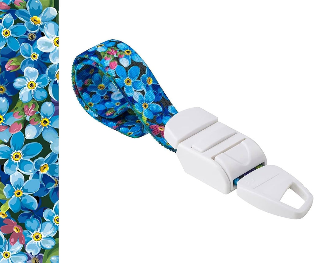 Profesional Quick and Slow Release Medical Nurse/BFR Tourniquet with Floral Forget-ME-NOT Pattern